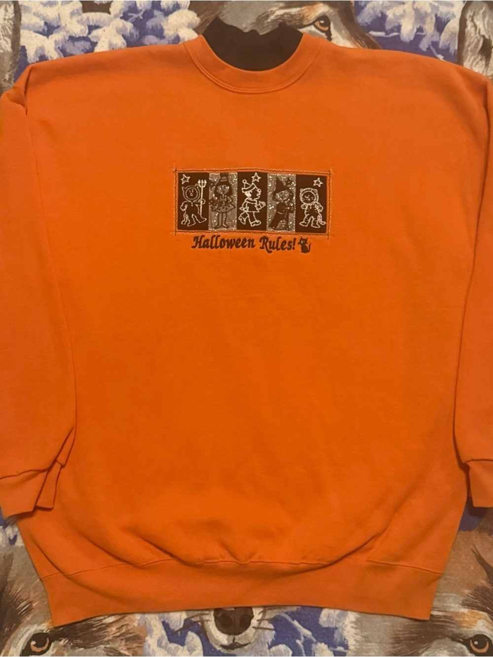 Orange Halloween Rules! Crewneck Sweatshirt